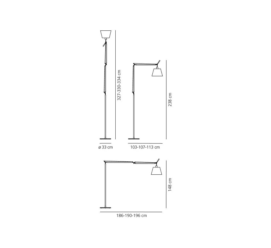Торшер Tolomeo Mega Parchment Paper