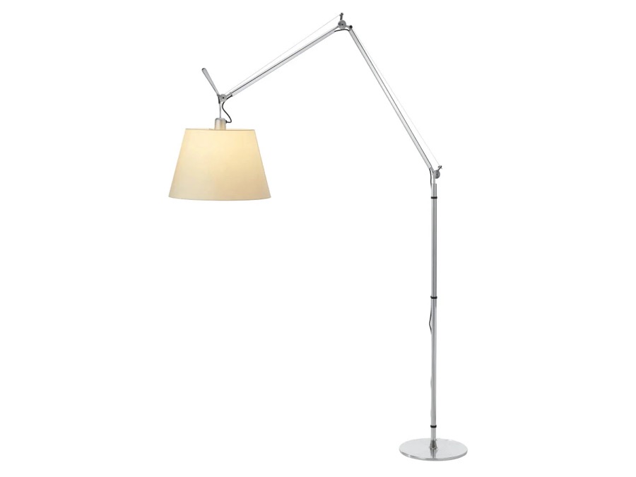 Торшер Tolomeo Mega Aluminium / Parchment Dimmer