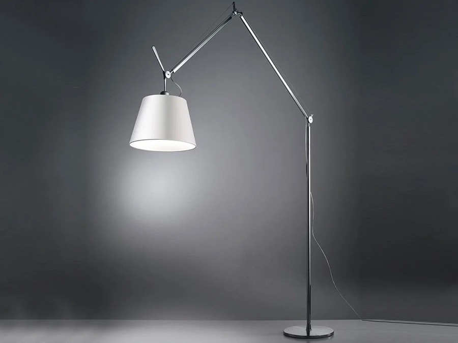 Торшер Tolomeo Mega Aluminium / Parchment Dimmer