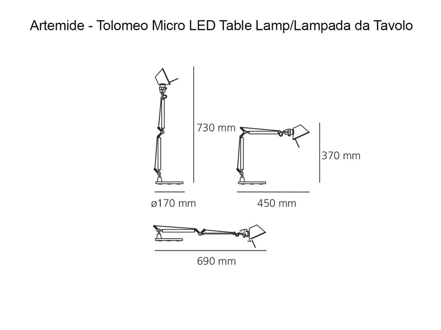Настольная лампа Tolomeo Micro LED