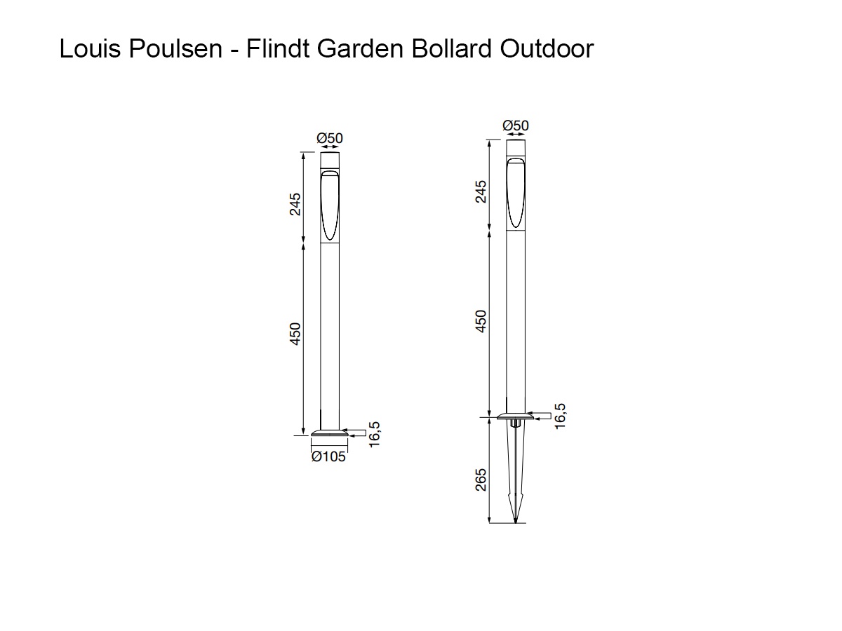 Садовый светильник Flindt Garden -Base con Driver Integrato 4000°K