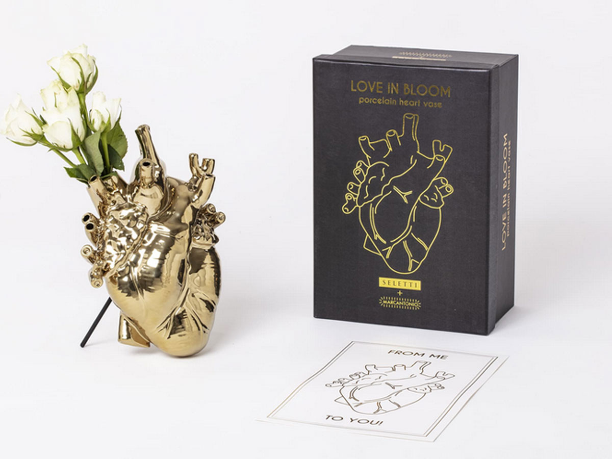 Ваза Love Bloom золото
