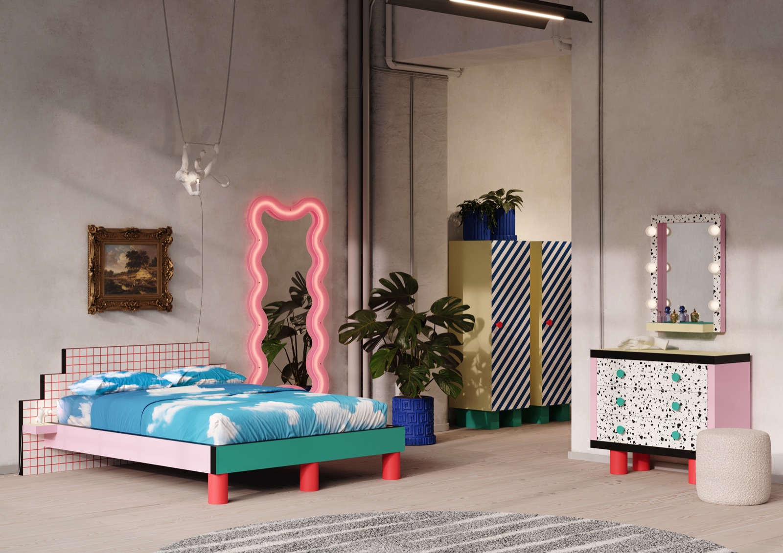 Зеркало Supermirror Terrazzo, настенное