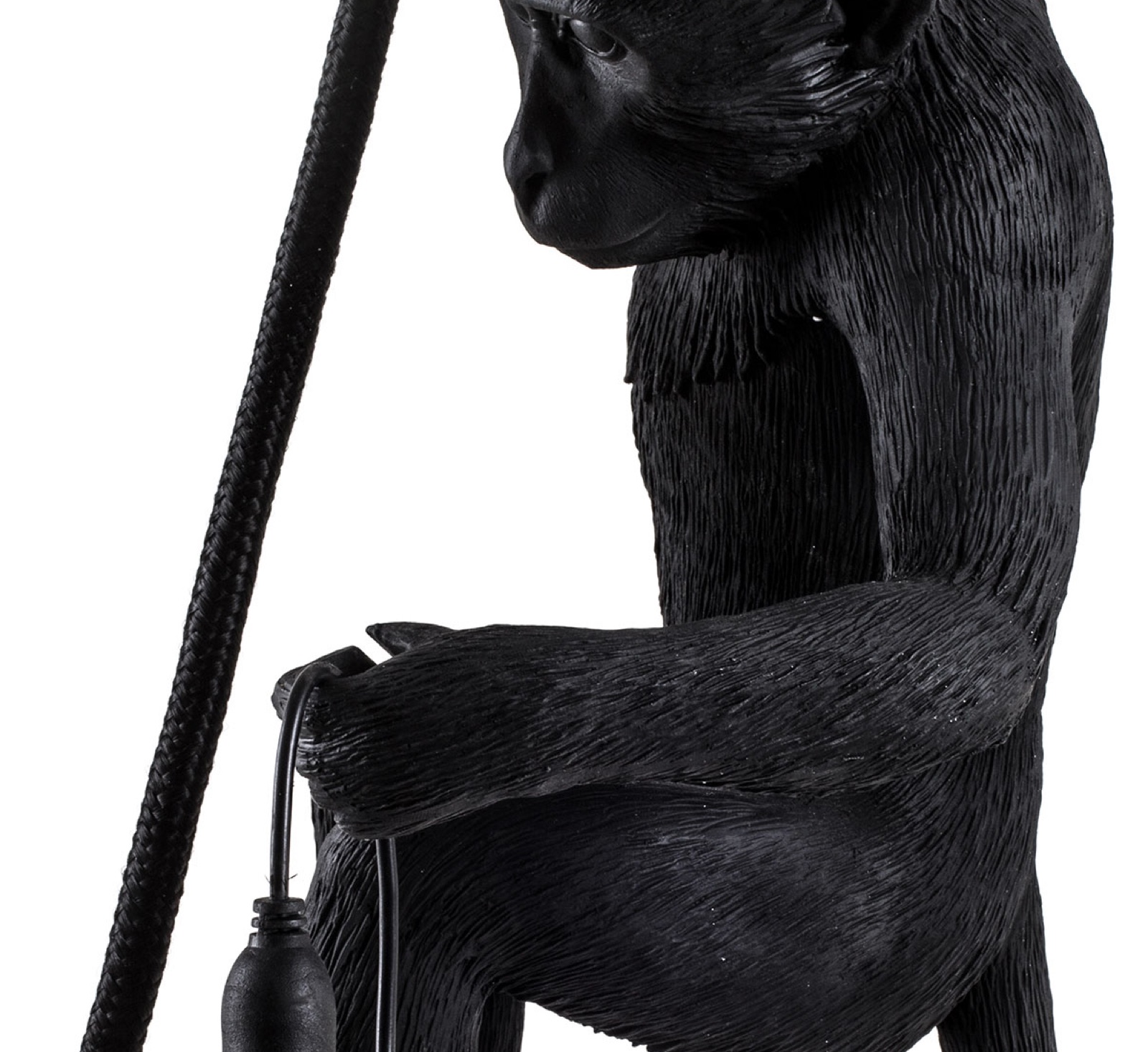 Светильник Monkey чёрный, верёвка для улицы