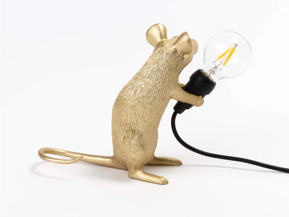Настольная лампа Mouse Mac Gold