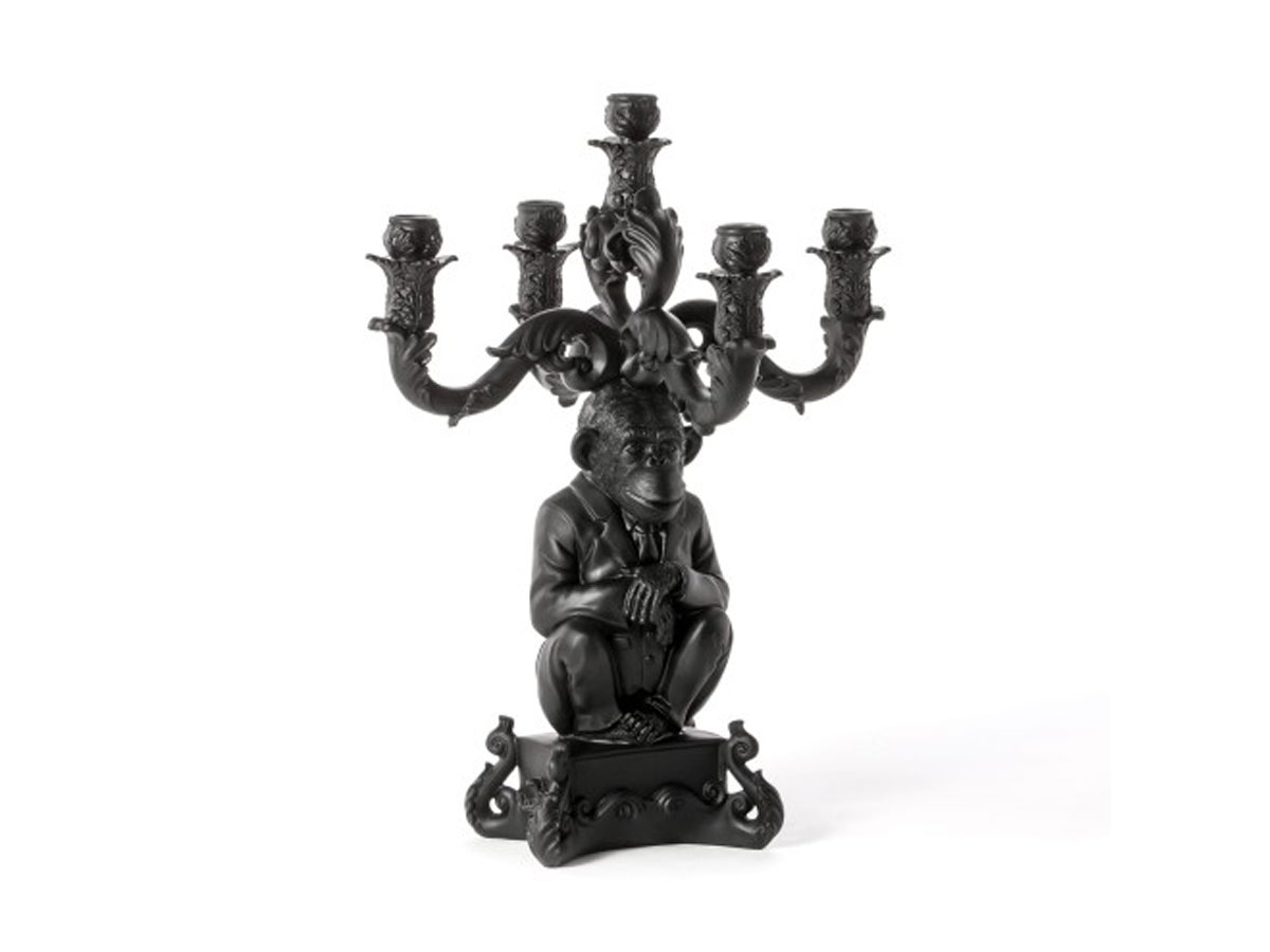 Подсвечник Wise Chimpanzee, чёрный