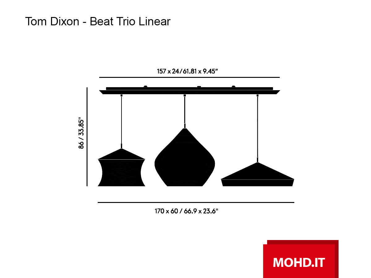 Подвесной светильник Beat Trio Linear
