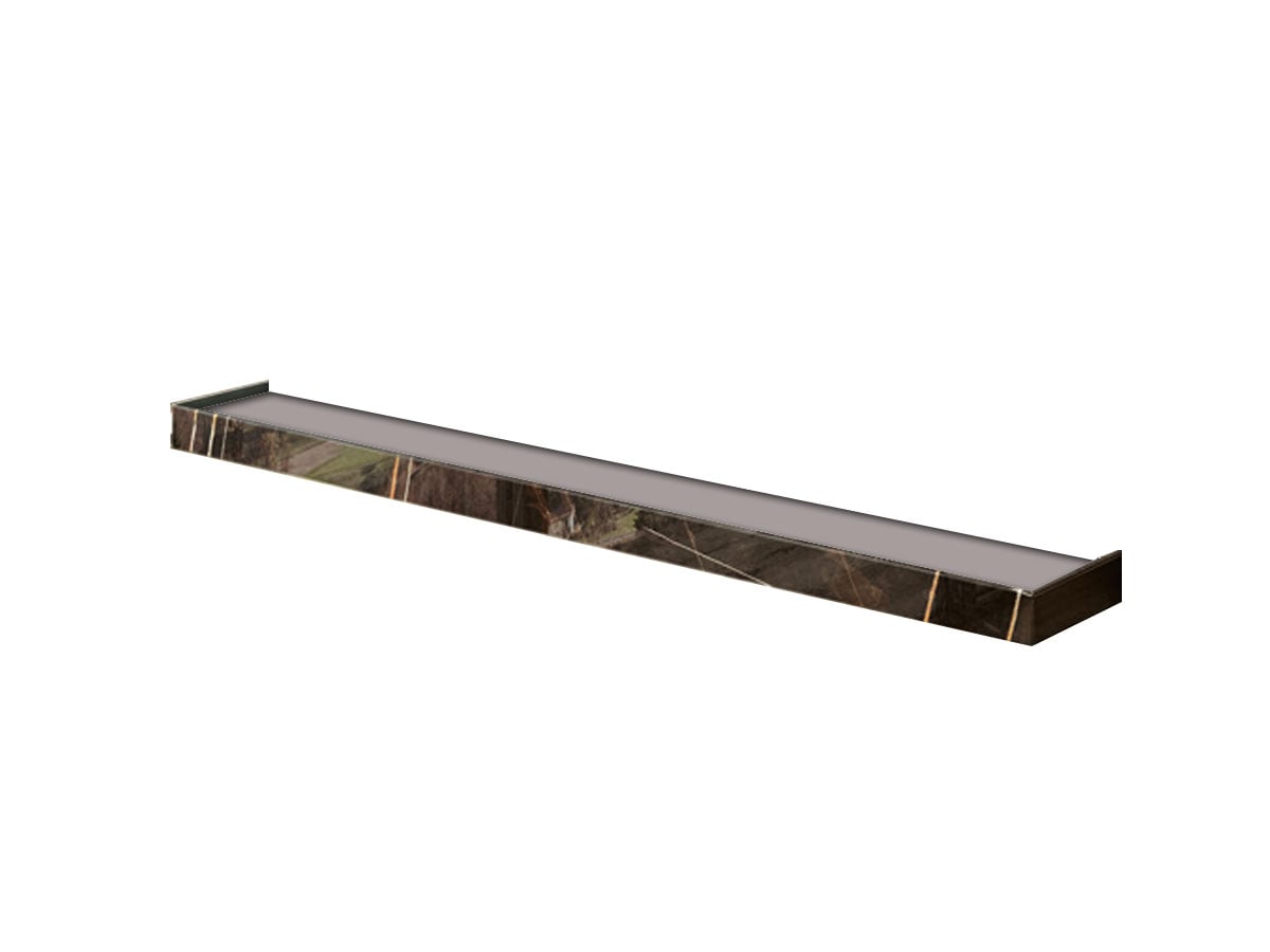 Полка Dub, 110,4x27 · мрамор XGlass Port Saint Laurent мат / чёрная