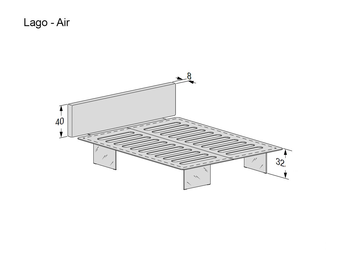 Кровать Air Bed, изголовье отдельностоящее sp 8 см