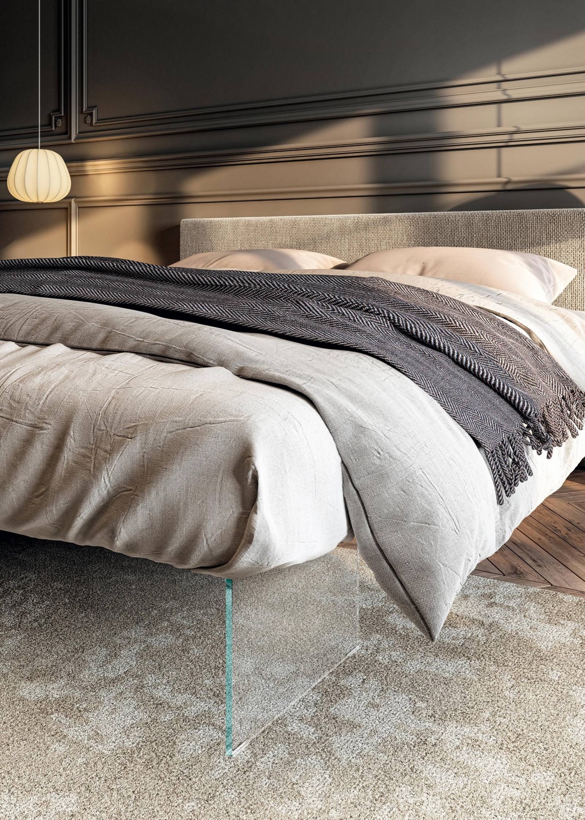 Кровать Air Bed, основание изголовье отдельностоящее 180x200 / Darwin 699