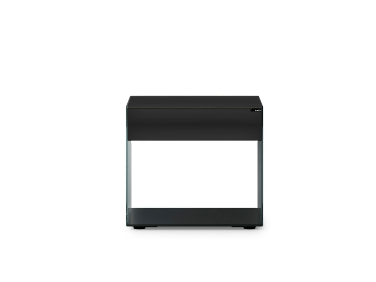 Прикроватная тумба Upglass 1396, стекло глянец графит