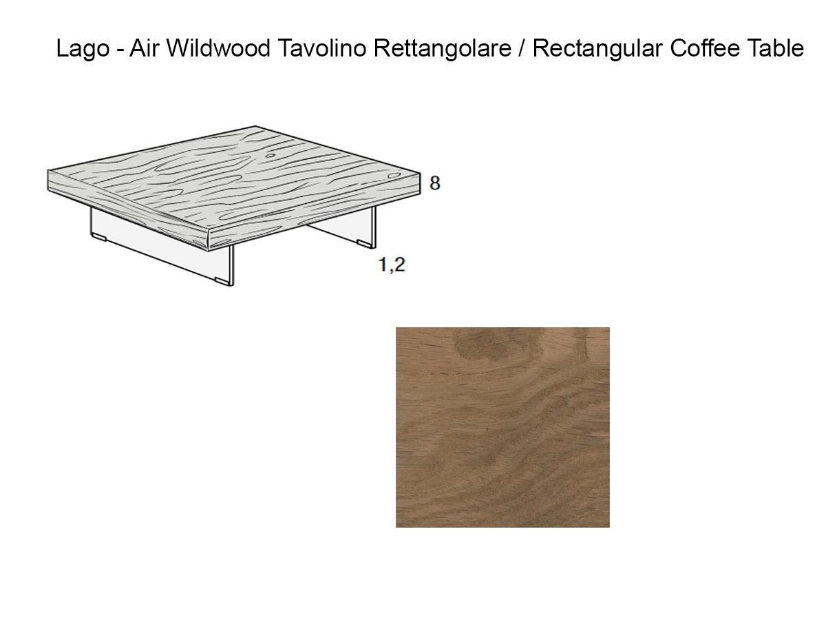 Журнальный столик Air Wildwood, 120x85x39 см