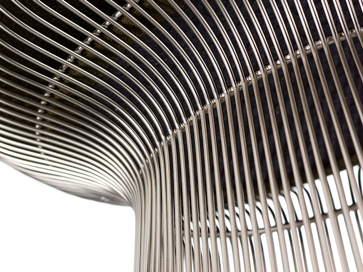 Кресло Platner, никель / бархат Wine