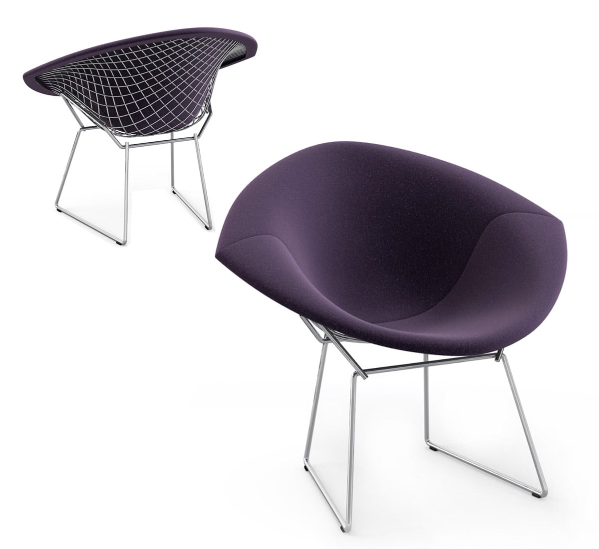 Кресло Bertoia Diamond в обивке