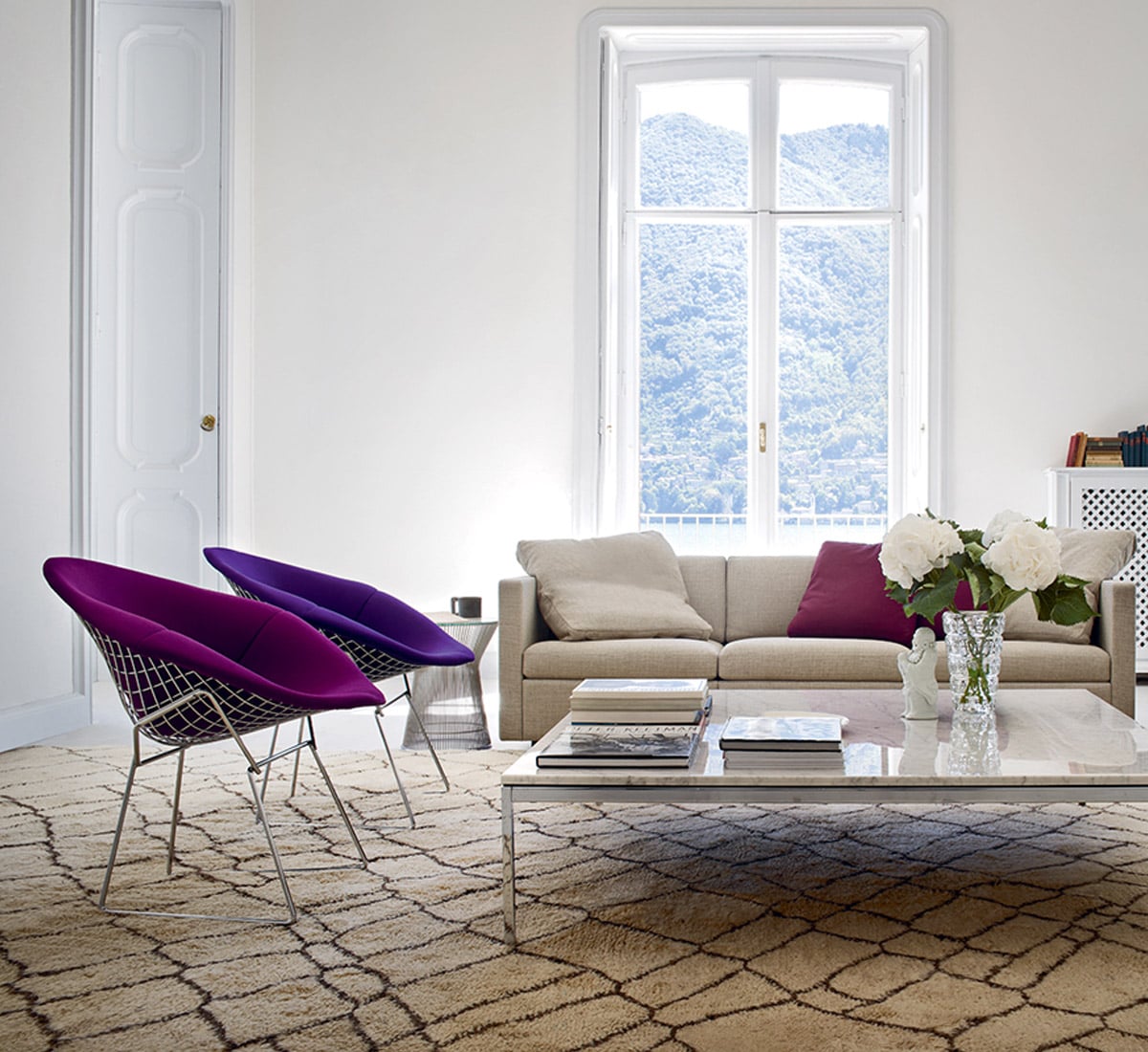 Кресло Bertoia Diamond в обивке