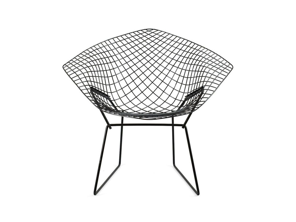 Кресло Bertoia Diamond для улицы, чёрное