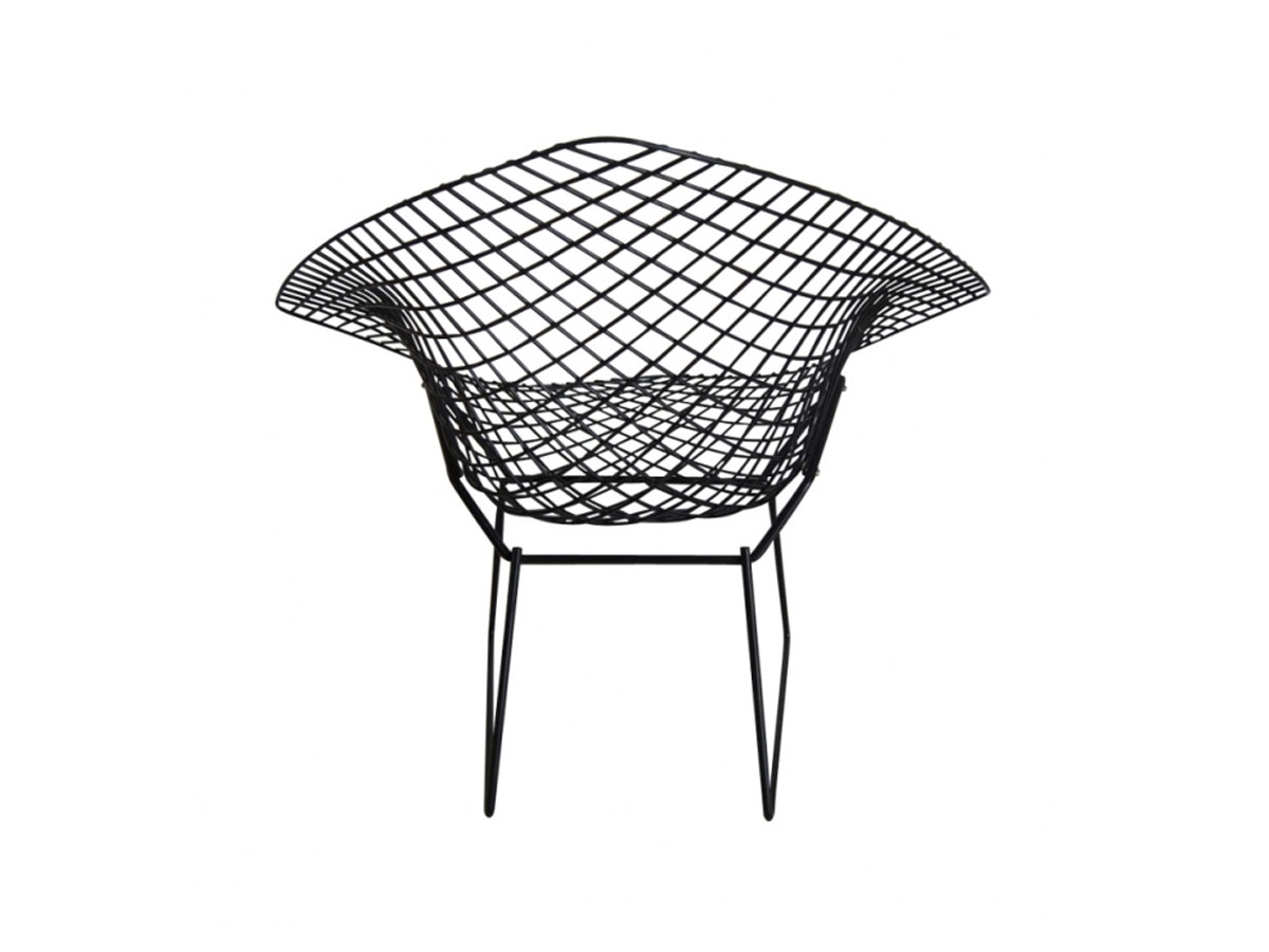 Кресло Bertoia Diamond для улицы, чёрное