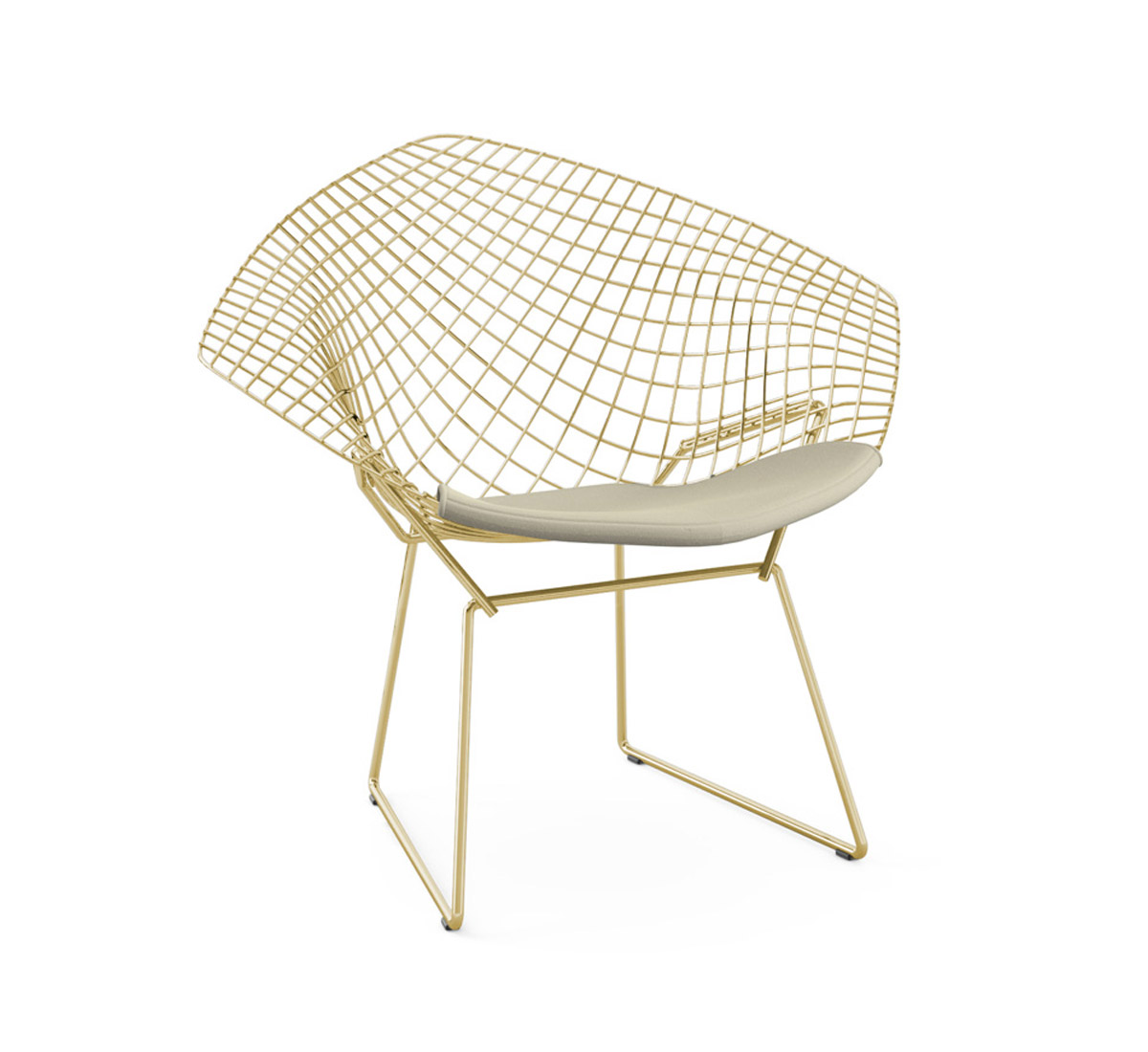 Кресло Bertoia Diamond, Struttura золото