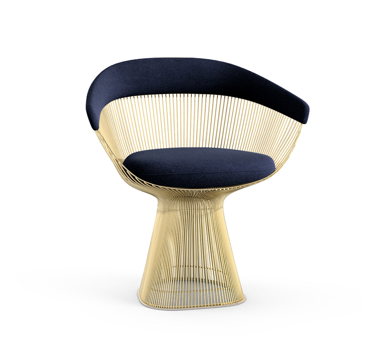Кресло Platner, основание золото