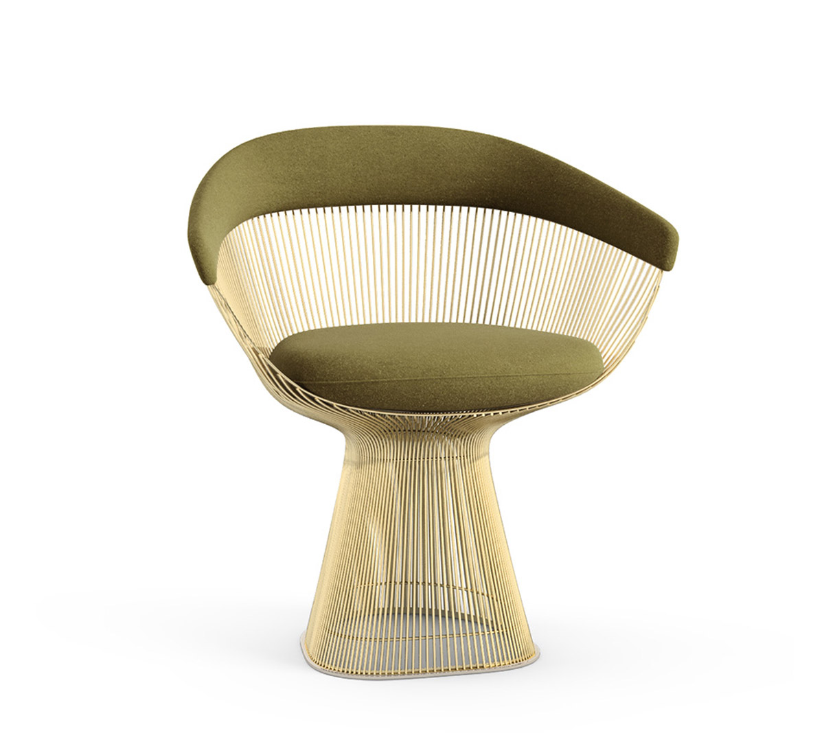 Кресло Platner, основание золото