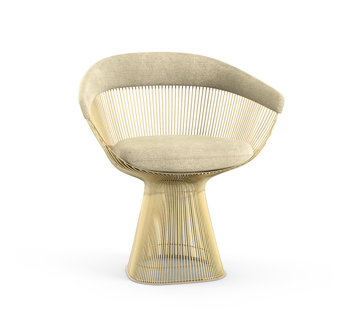 Кресло Platner, основание золото
