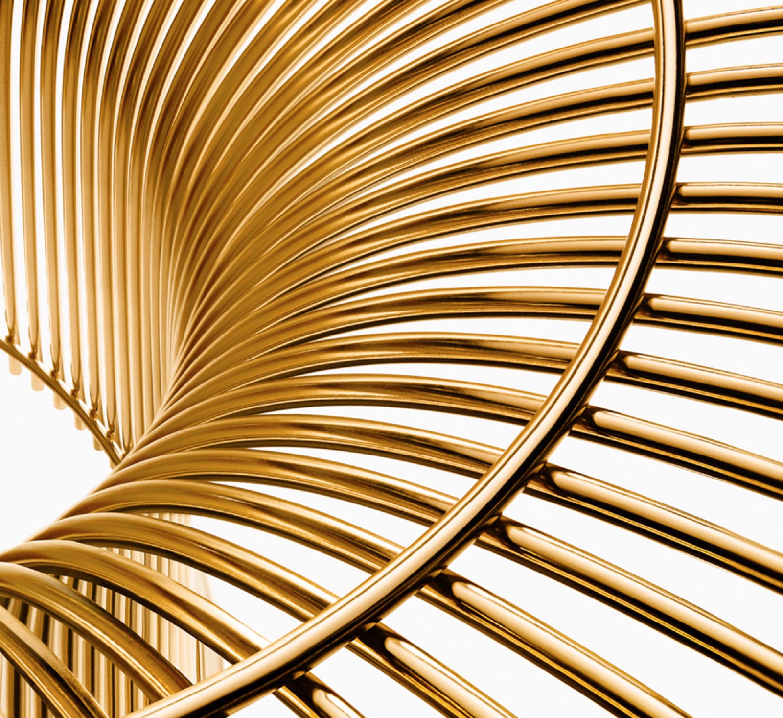 Журнальный столик Platner Ø 40, основание золото