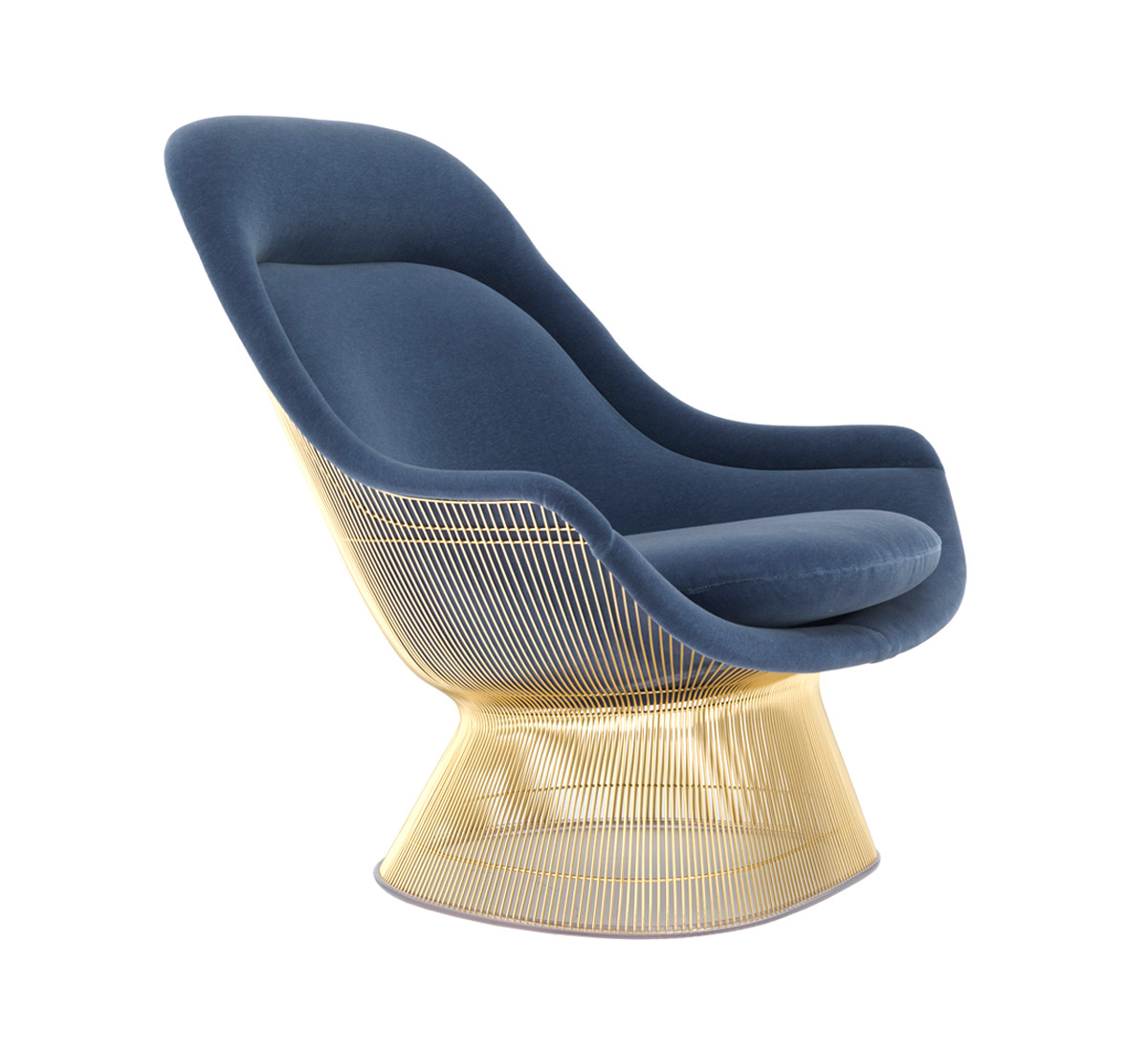 Кресло Platner Easy, основание золото