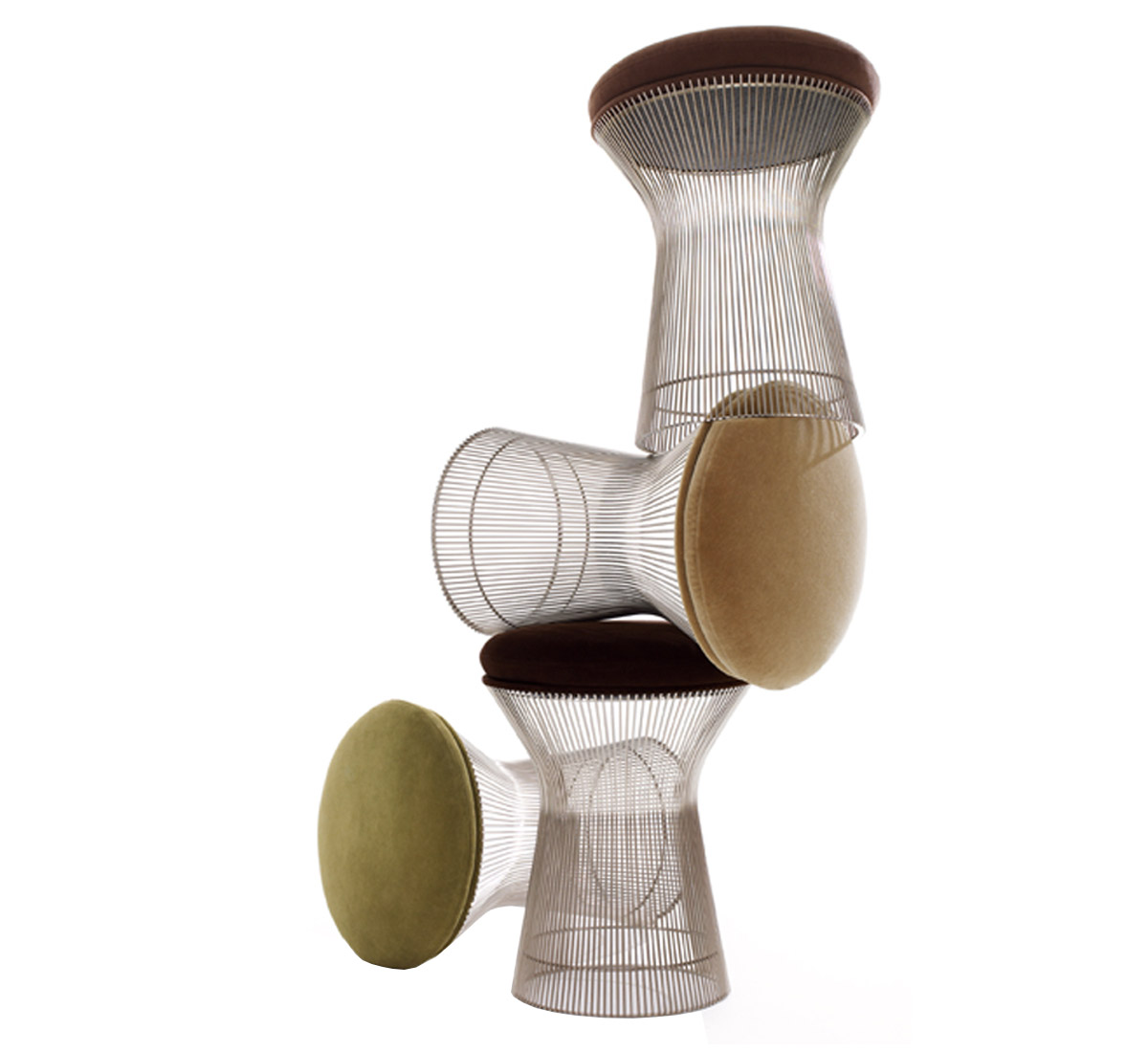 Табурет Platner Velvet 49 Sage