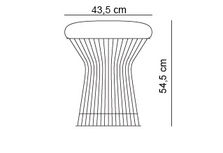 Табурет Platner Velvet 49 Sage