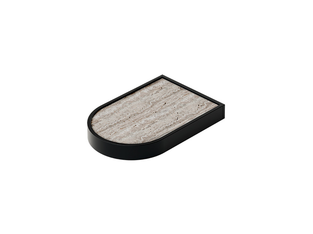 Поднос Nobble Marble Valet Titanium травертин