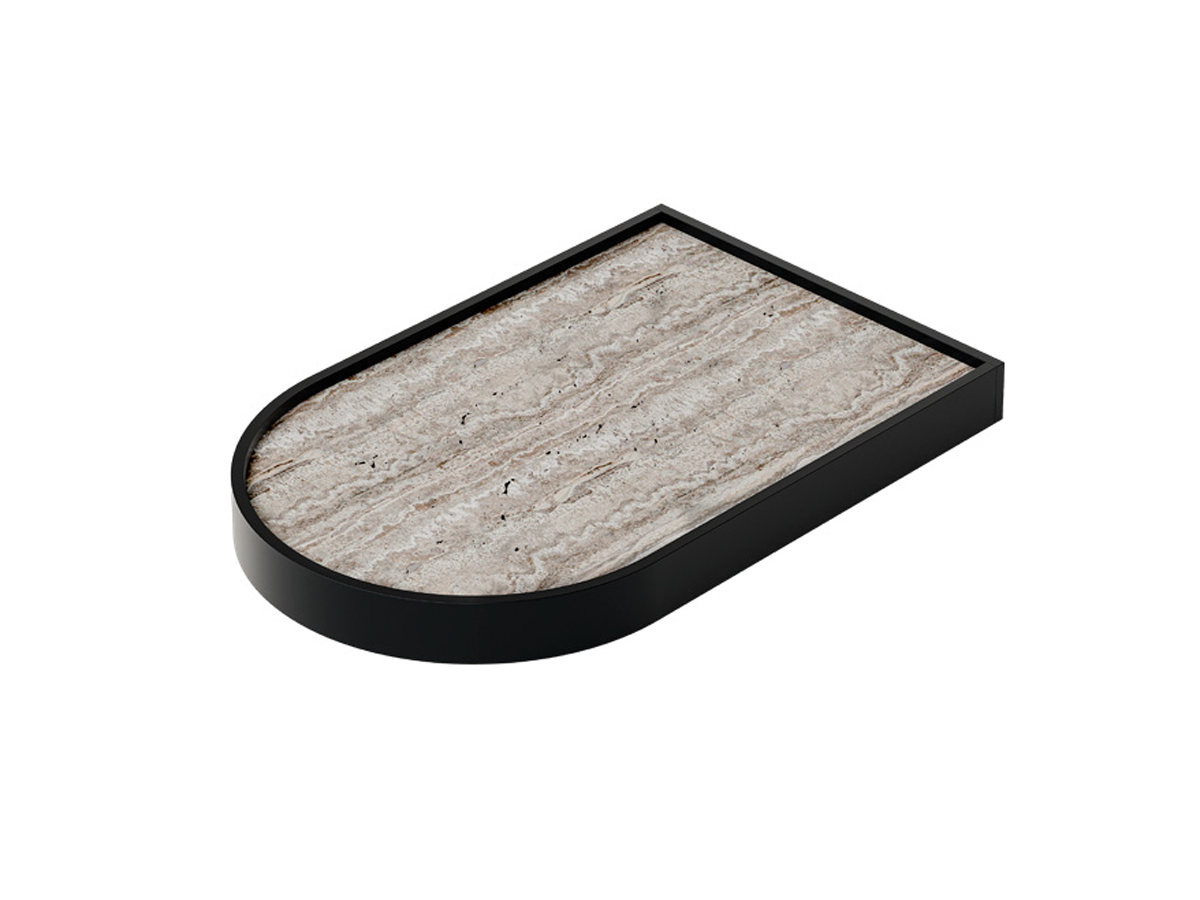 Поднос Nobble Marble Valet Titanium травертин