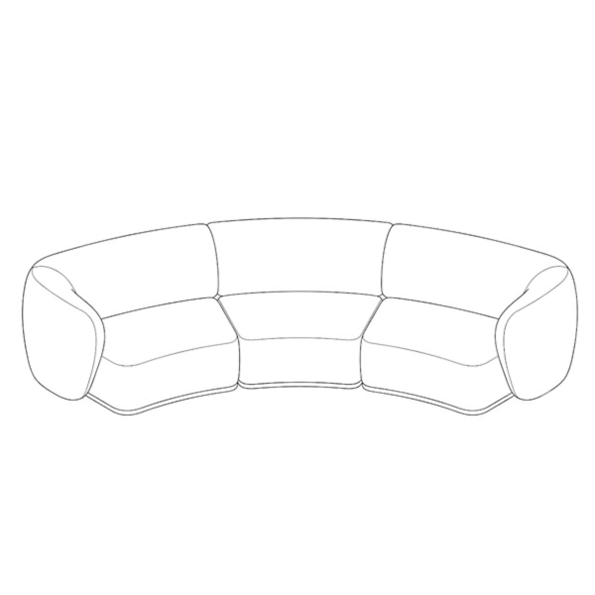 Диван René Curve модульный