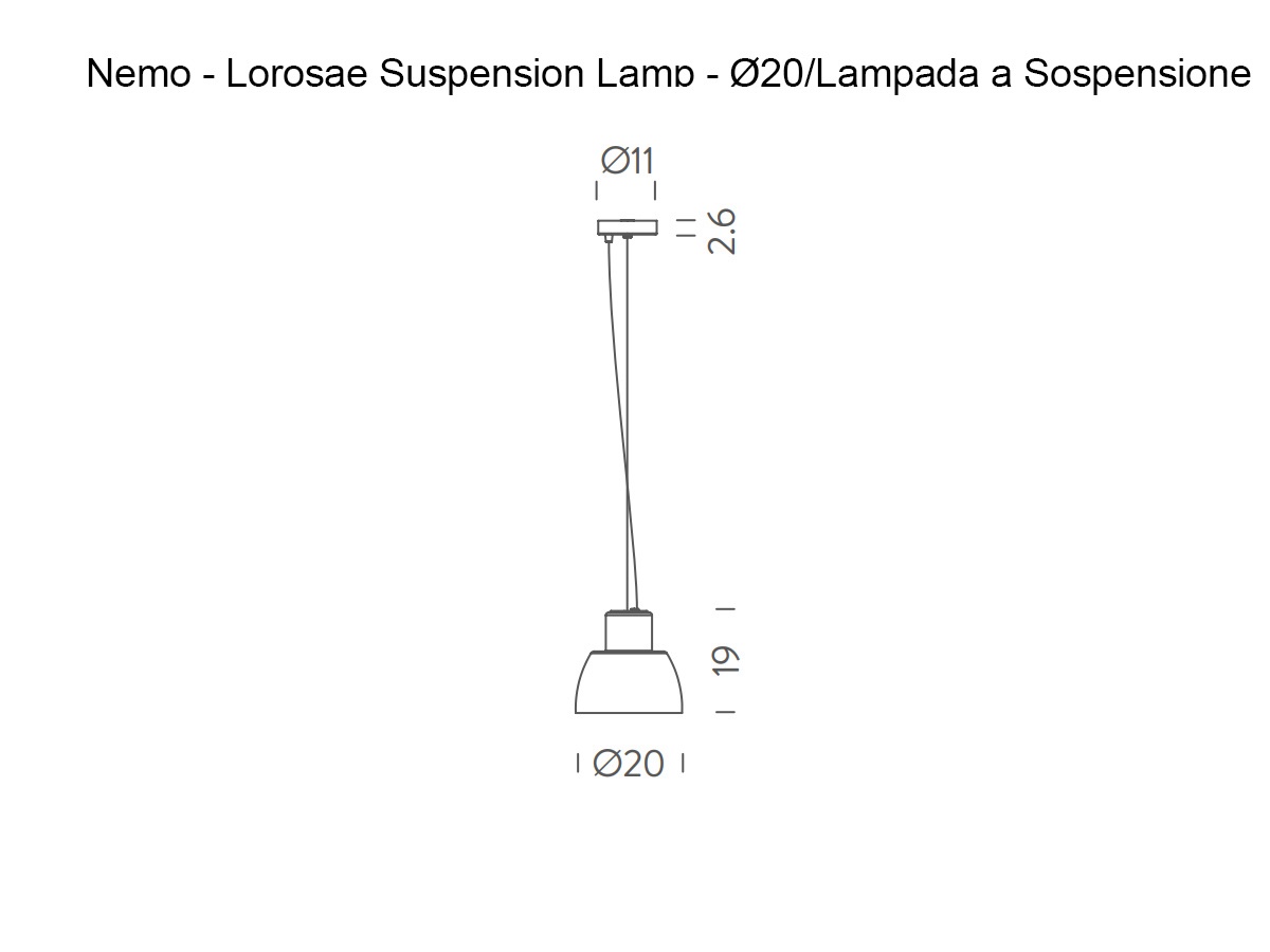 Подвесной светильник Lorosae, Ø20