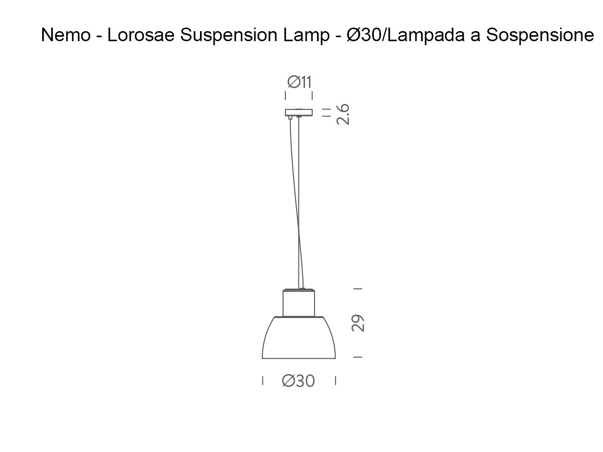 Подвесной светильник Lorosae, Ø30