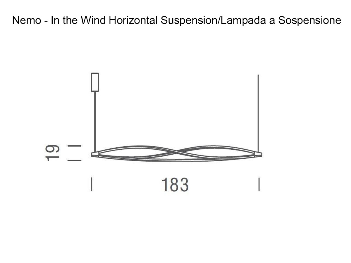 Подвесной светильник Wind Orizzontale