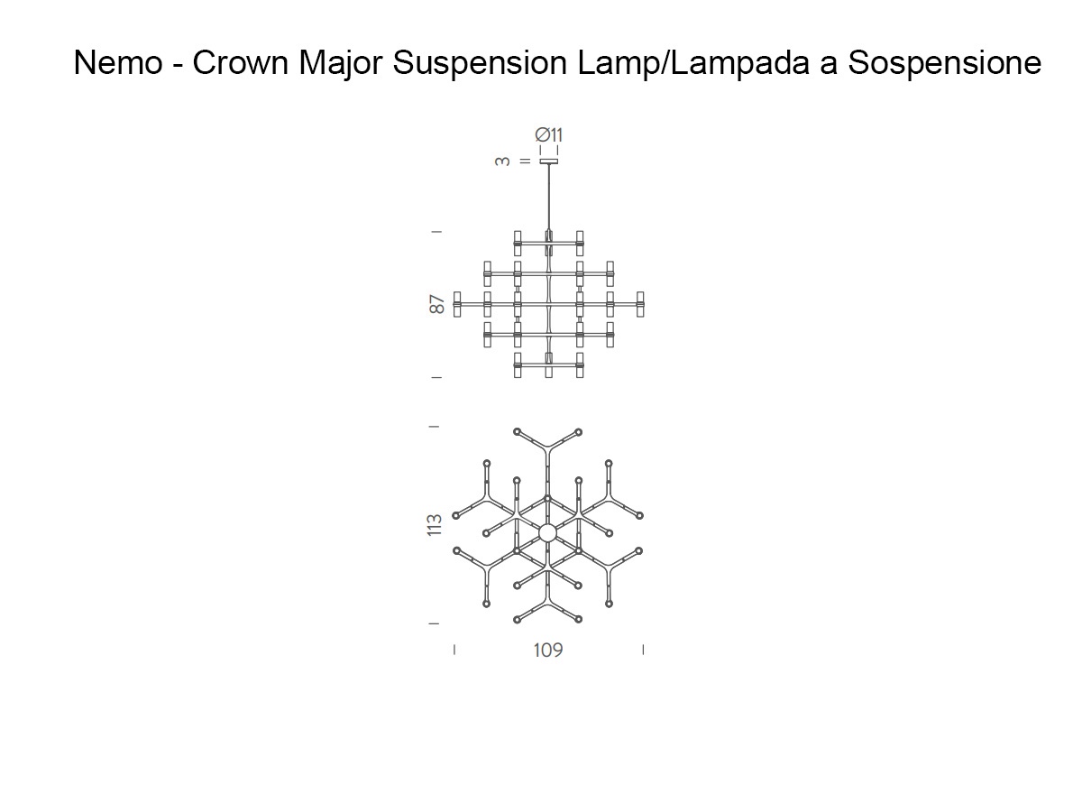 Подвесной светильник Crown Major белый
