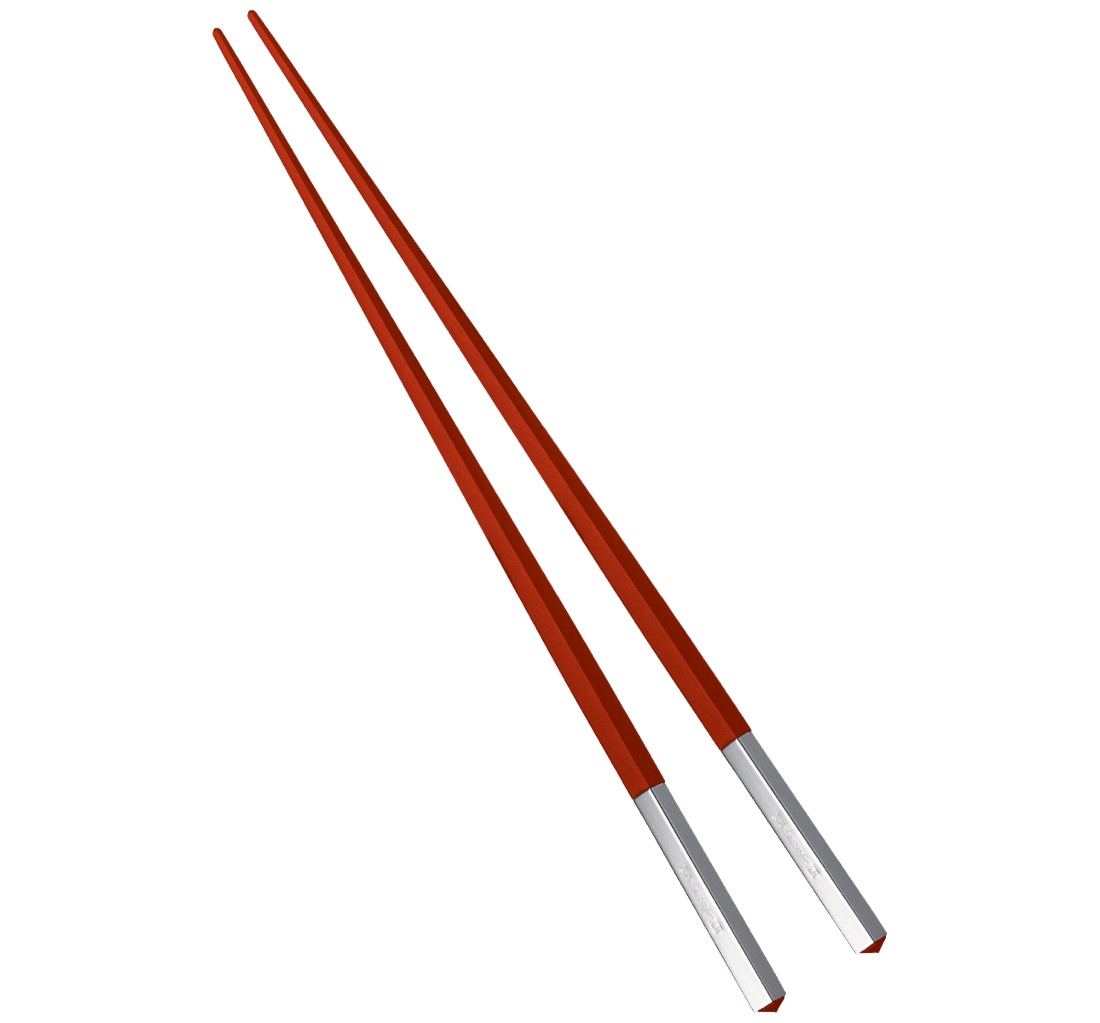Палочки для еды UNI Red Japanese, посеребрение