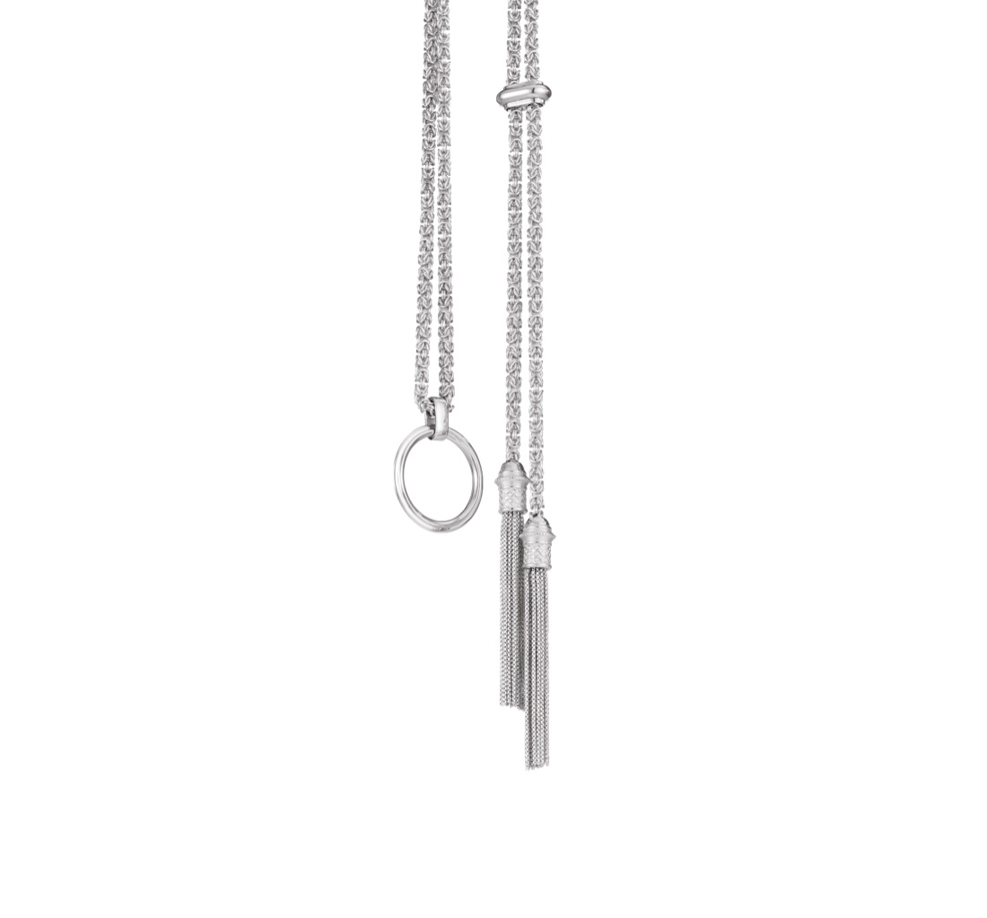 Колье Pompon Eyeglass Holder Long, серебро 925