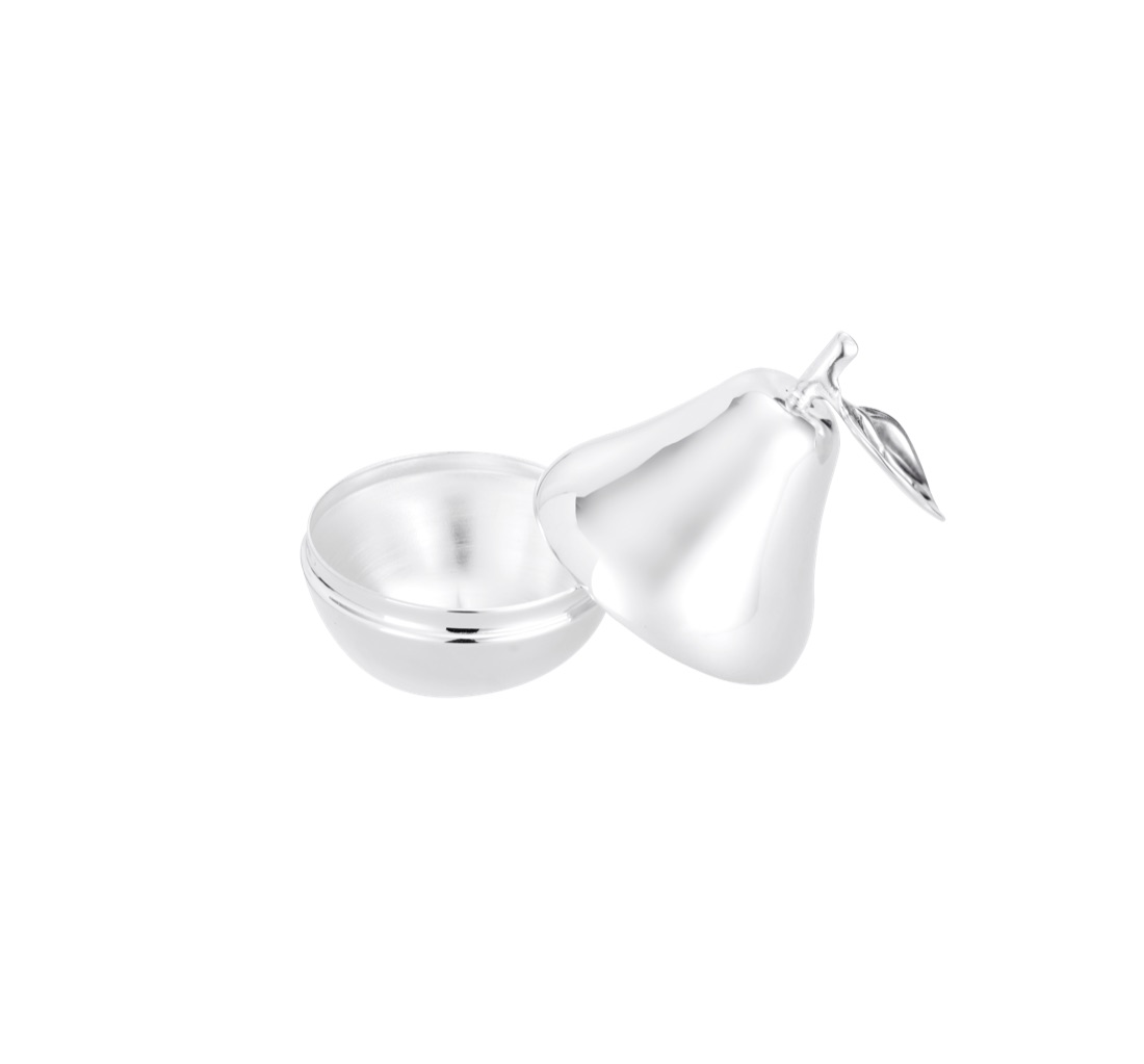 Шкатулка Bonbonnière Pear Trinket, посеребрение
