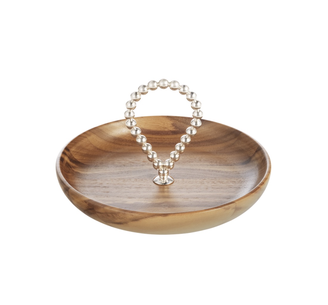 Чаша Perles Walnut, 17 см, посеребрение