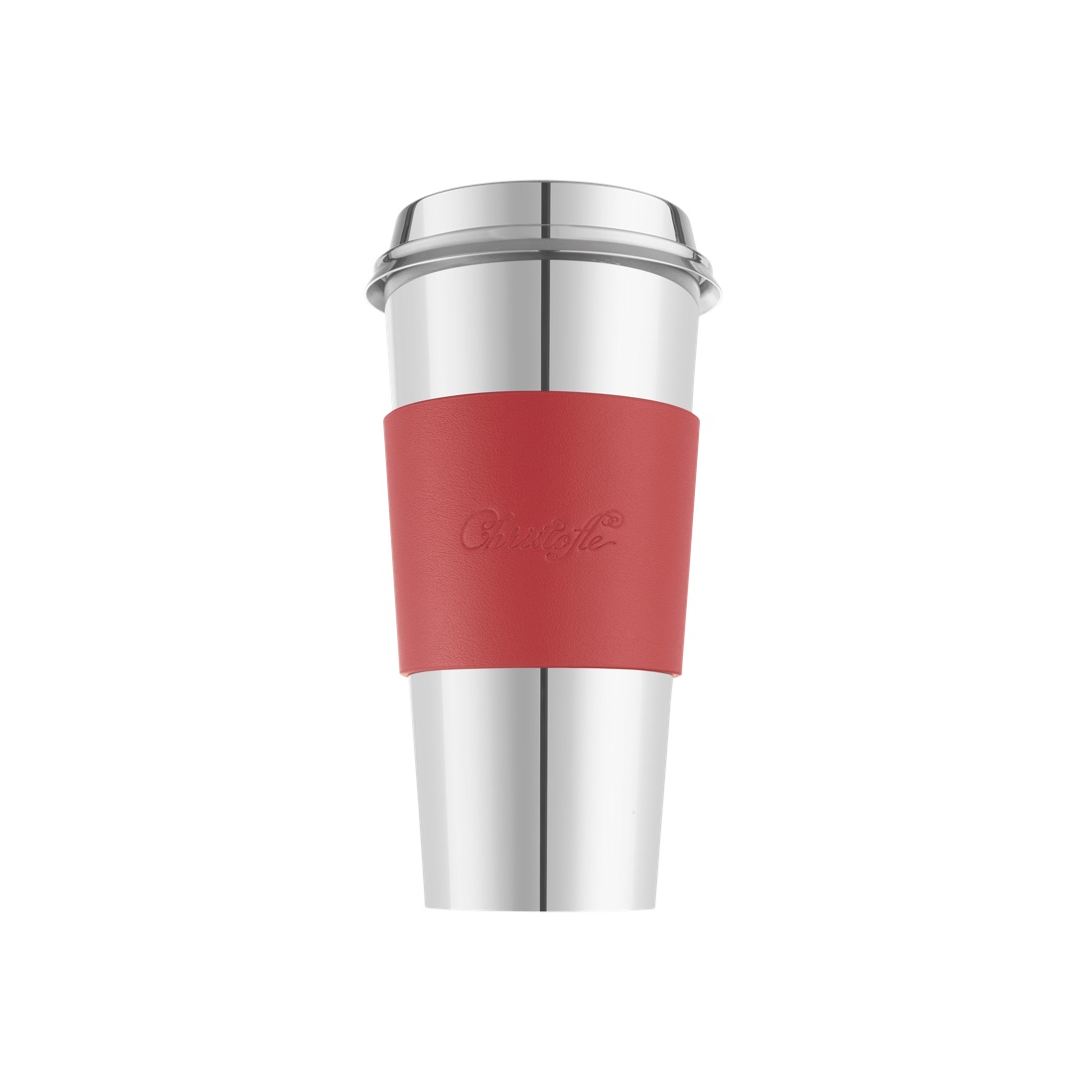 Кофейная чашка Objets Miroir Red Leather Cuff, нержавеющая сталь