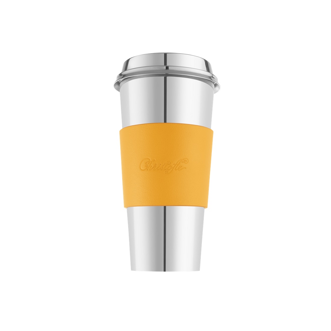 Кофейная чашка Objets Miroir Yellow Leather Cuff, нержавеющая сталь