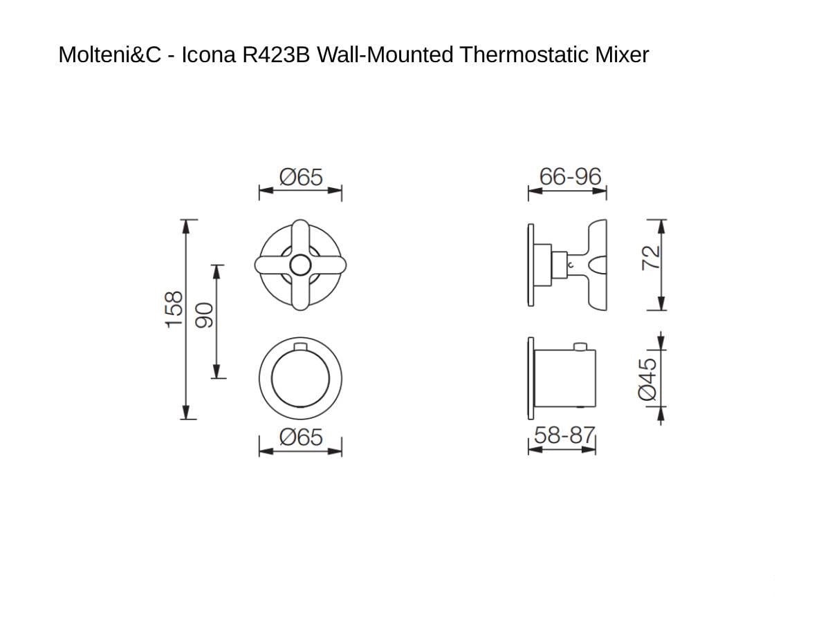 Предмет интерьера Icona R423B Miscelatore Termostatico a Parete