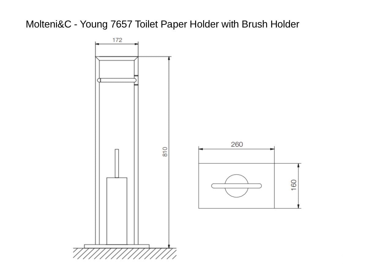 Предмет интерьера Young 7657 Porta Carta Igienica con porta-spazzole