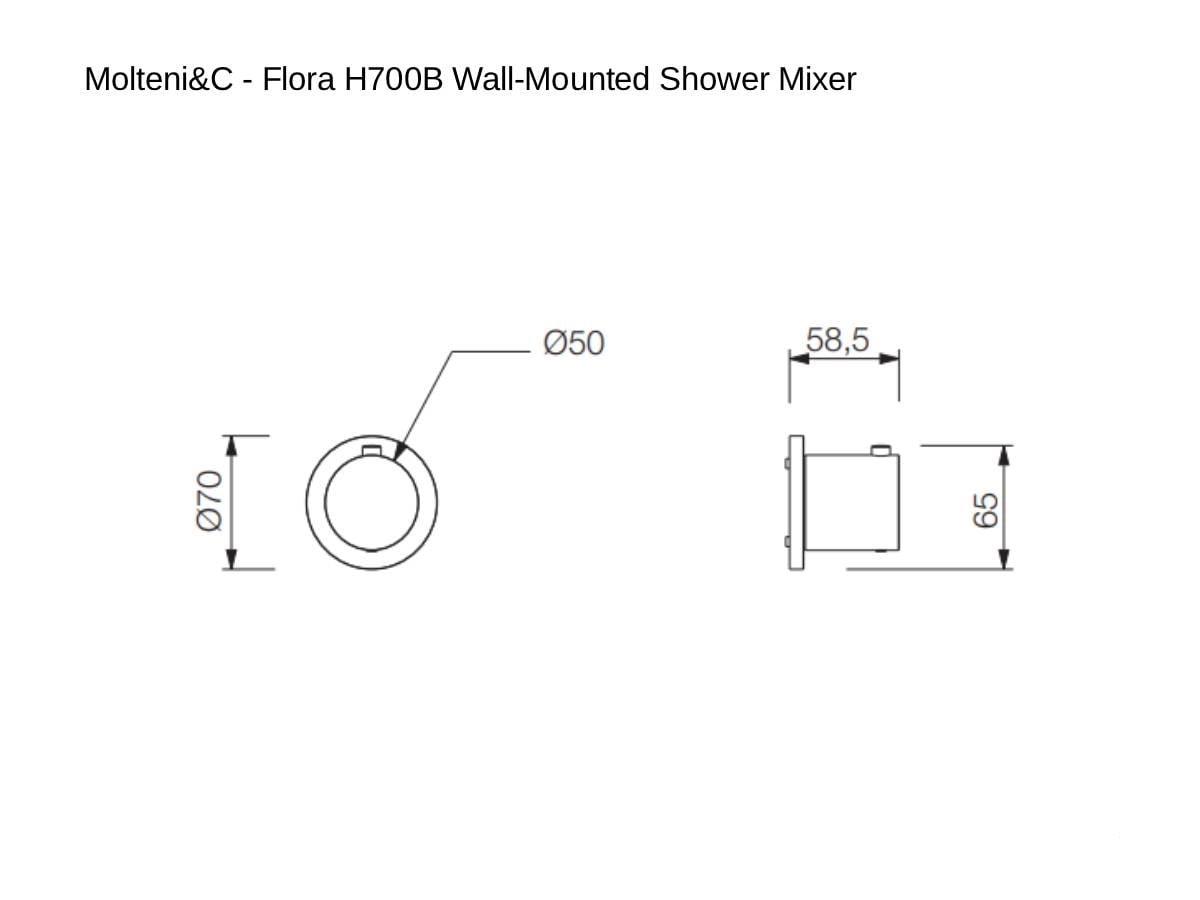 Предмет интерьера Flora H700B Miscelatore Doccia a Parete