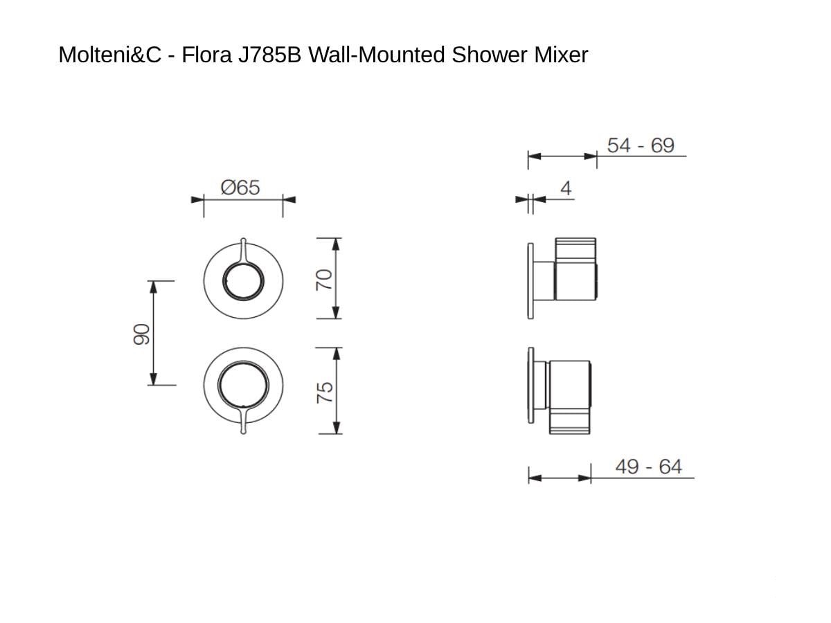 Предмет интерьера Flora J785B Miscelatore Doccia a Parete