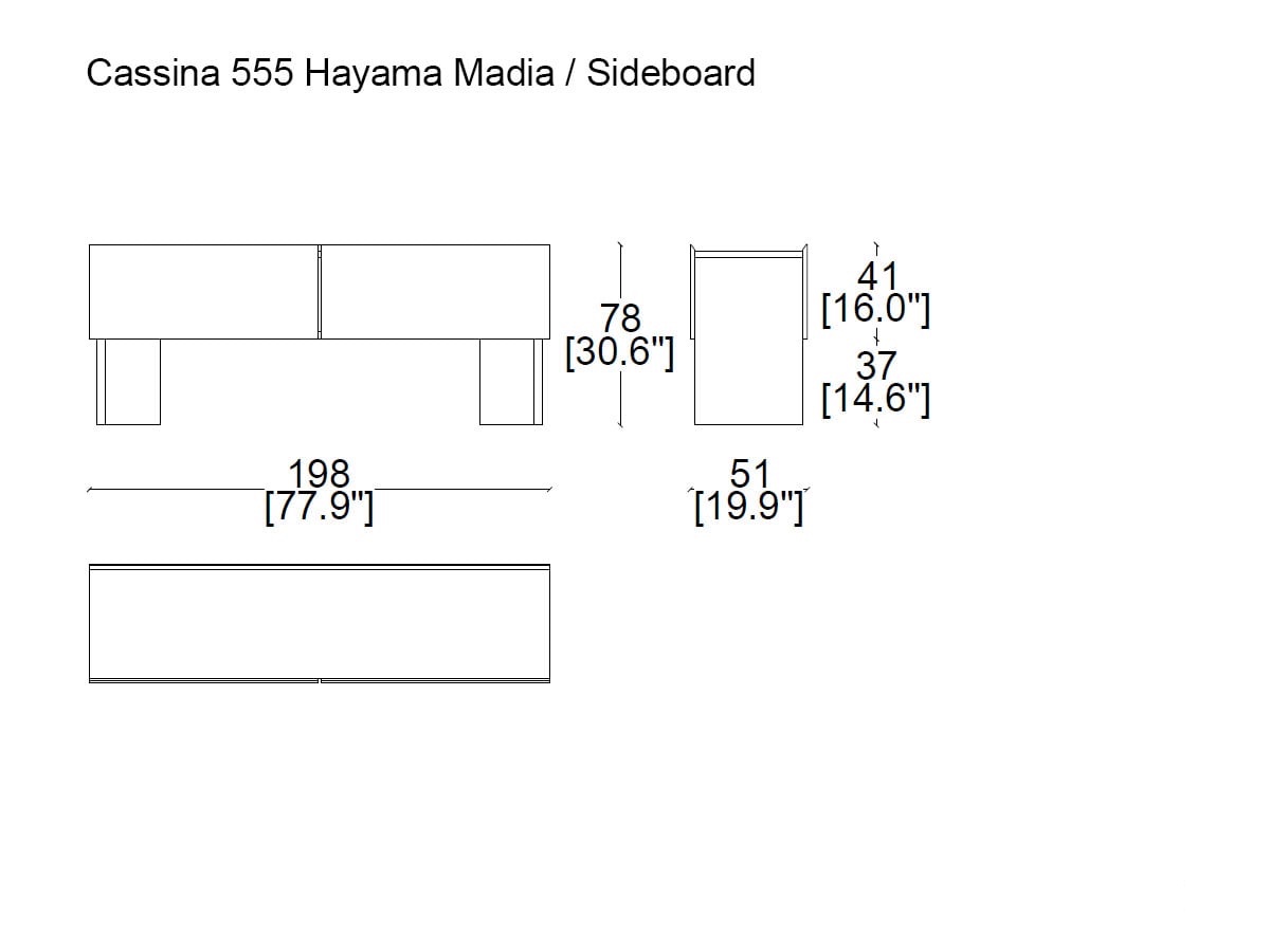 Предмет интерьера 555 Hayama Sideboard - Rosso Cina