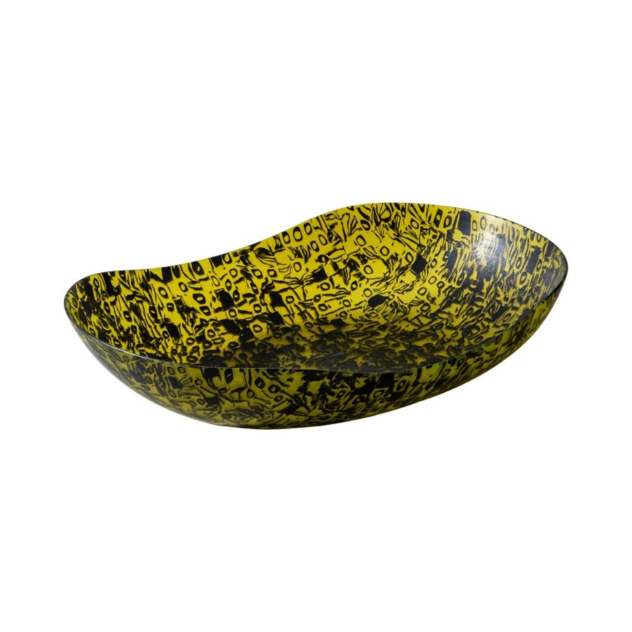 Блюдо Murrine Giallo Canarino/Nero